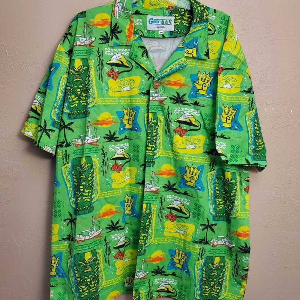 Gill-Man Men's Aloha Geeki Tikis Hawaiian shirt